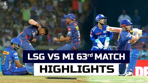 lsg vs mi 2023 scorecard cricbuzz|Lucknow Super Giants vs Mumbai Indians, 63rd Match, Tue, May .